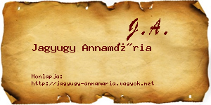 Jagyugy Annamária névjegykártya