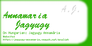 annamaria jagyugy business card