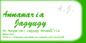 annamaria jagyugy business card